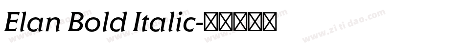 Elan Bold Italic字体转换